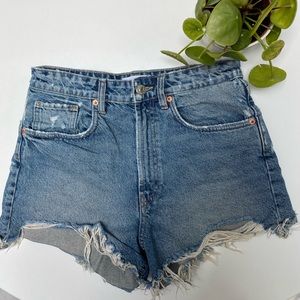 Zara High Rise Jean Shorts